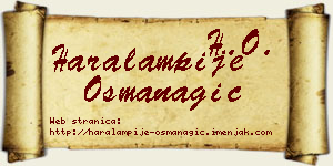 Haralampije Osmanagić vizit kartica